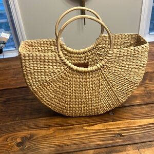 Micheal Star Rylie Woven Straw Tote. NWOT.